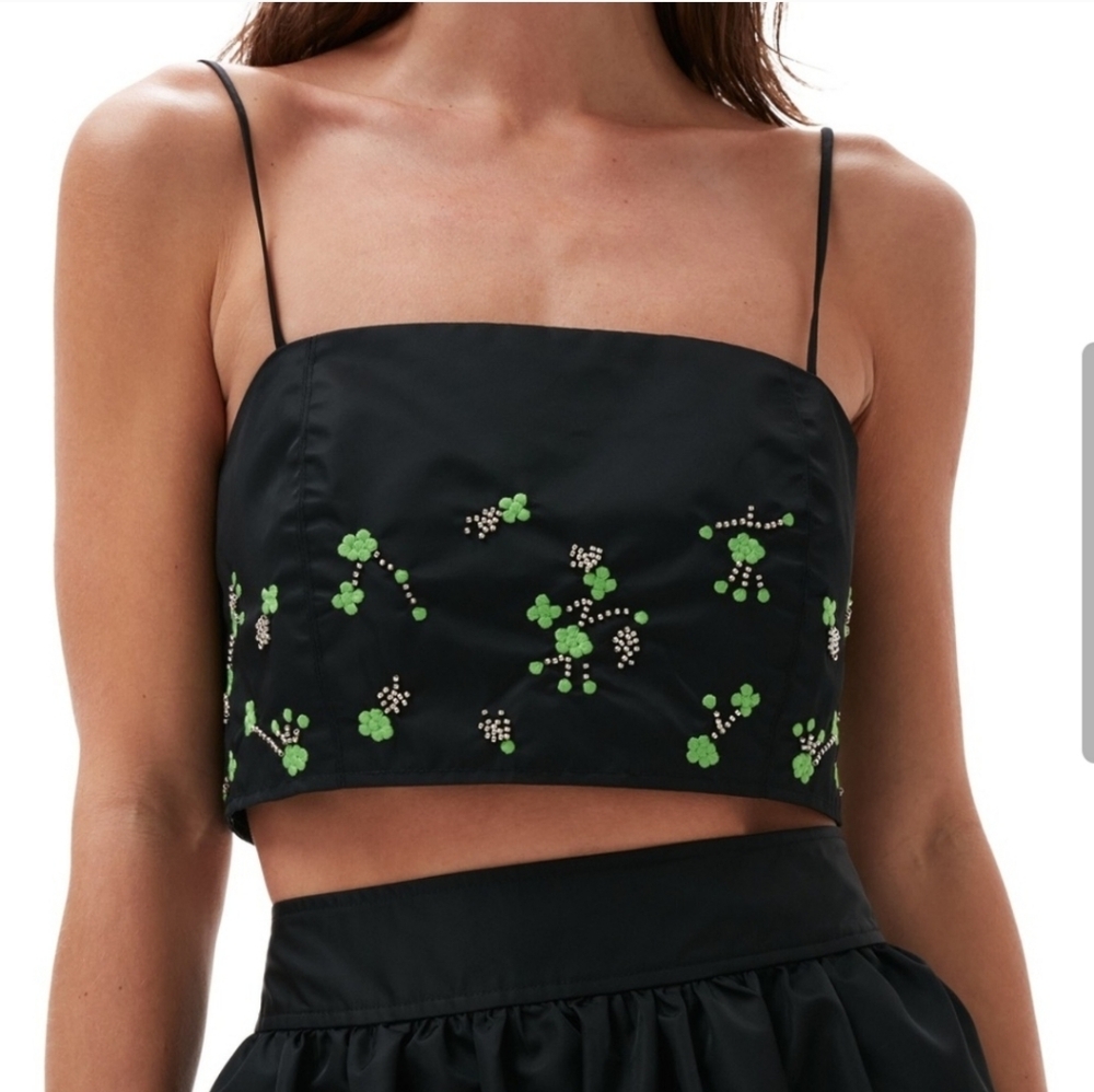 GANNI NYLON TOP / Sz 36 / NWOT